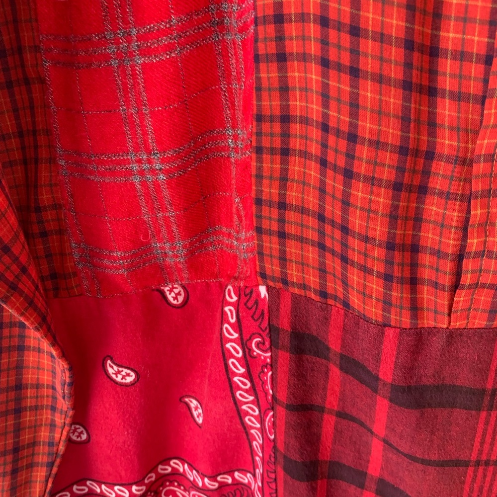 Staley/Gretszinger Vintage Boho Patchwork Red Mix… - image 6